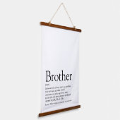 World's Best Ever Brother Definition Hangend Wandkleed (Gebogen)