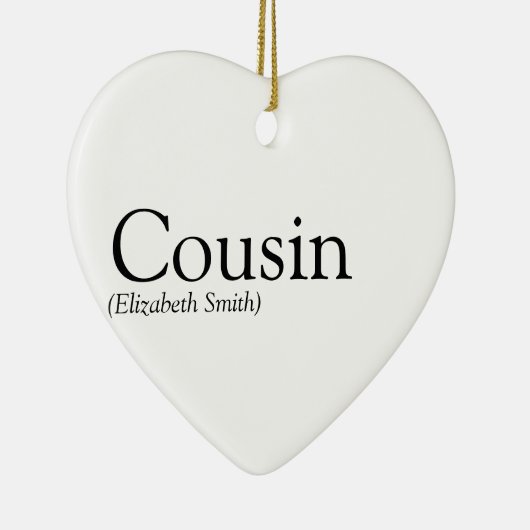 World's Best Ever Cousin Definition Fun Keramisch Ornament (Rechts)