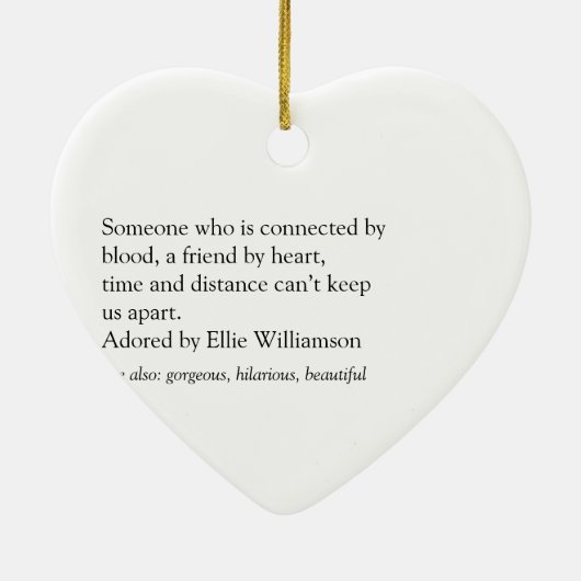 World's Best Ever Cousin Definition Fun Keramisch Ornament (Achterkant)