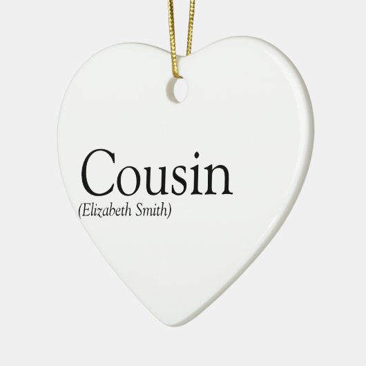World's Best Ever Cousin Definition Fun Keramisch Ornament (Links)