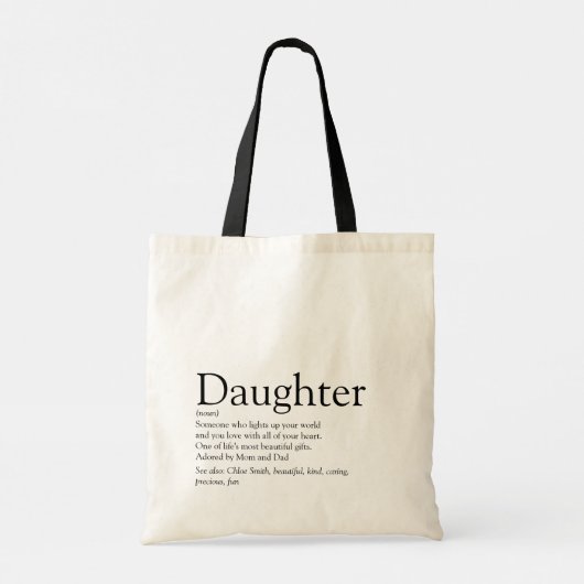 World's Best Ever Daughter Definition Tote Bag (Achterkant)