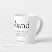 World's Best Ever Husband Definition Fun Latte Mok (Rechterhoek)