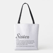 World's Best Ever Sister Definition Script Tote Bag (Achterkant)