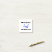 World's Best Father In Law 2 Post-it® Notes (Op bureau)