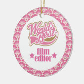 World's Best Film Editor Gift Ornament (Links)