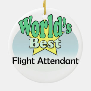 World's best Flight Attendant Keramisch Ornament
