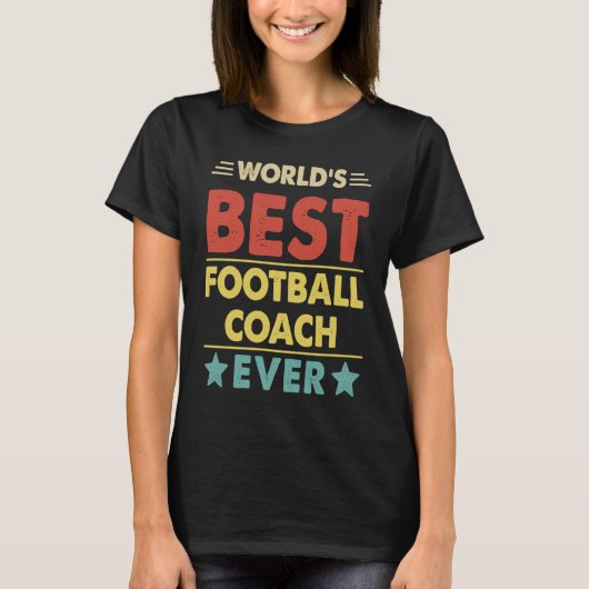 World's Best Football Coach Ever  1 T-shirt (Voorkant)