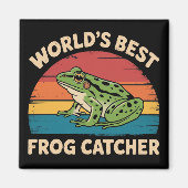 World's Best Frog Catcher Funny Meme Sarcastic Magneet (Voorkant)