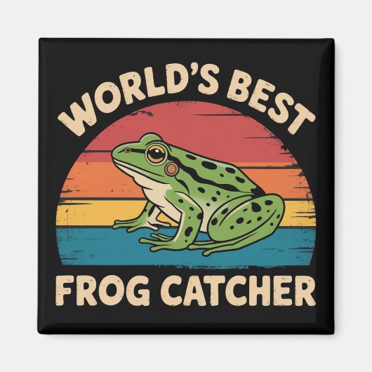 World's Best Frog Catcher Funny Meme Sarcastic Magneet (Voorkant)