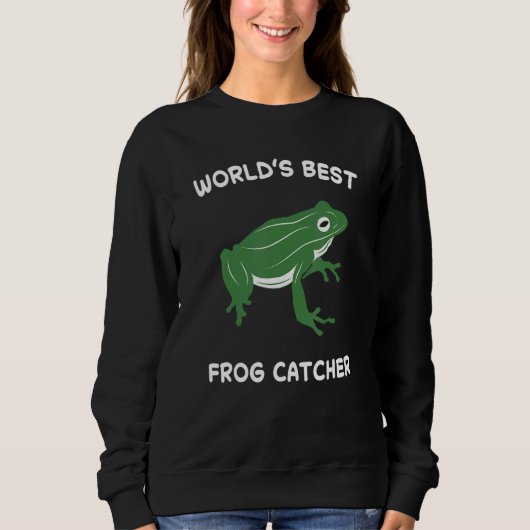 World's Best Frog Catcher Hunter Amphibian Catchin Trui (Voorkant)