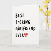 Worlds Best Girlfriend Ever Card Kaart (Gele Bloem)