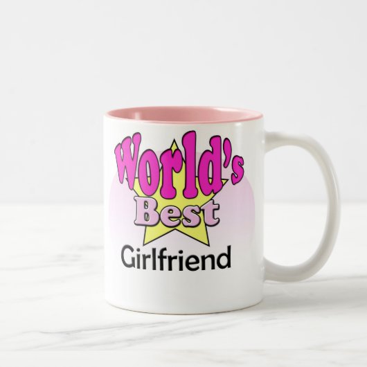 World's best Girlfriend Tweekleurige Koffiemok (Rechts)