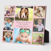 World's Best Grandma Photo Collage Pink Fotoplaat (Zijkant)