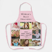 World's Best Grandma Photo Collage Pink Schort (Voorkant)