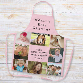 World's Best Grandma Photo Collage Pink Schort