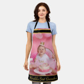 World's Best Grandma Photo Schort (Gedragen)