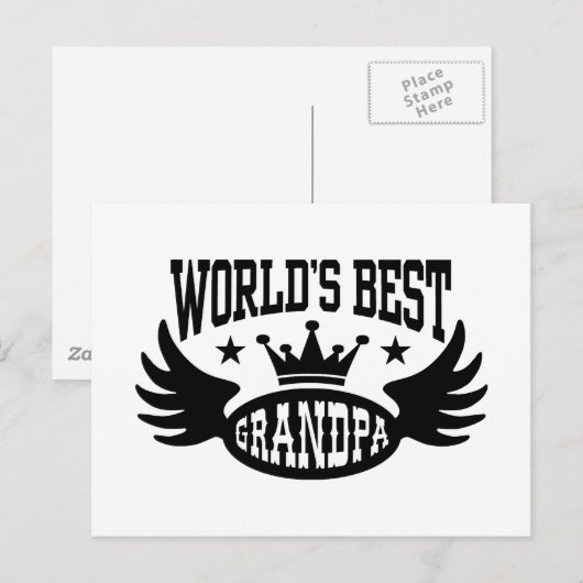 World's Best Grandpa Briefkaart (Voorkant / Achterkant)