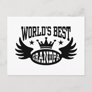 World's Best Grandpa Briefkaart