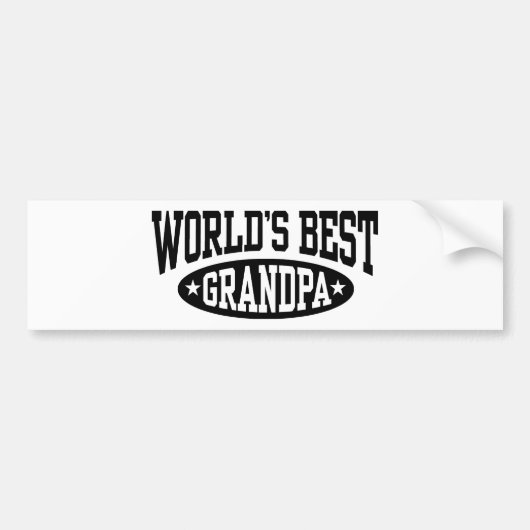 World's Best Grandpa Bumpersticker (Voorkant)