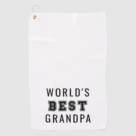 World's Best Grandpa Golfhanddoek (Voorkant)