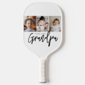 World's Best Grandpa Photo gift Collage Custom Pickleball Paddle (Voorkant)