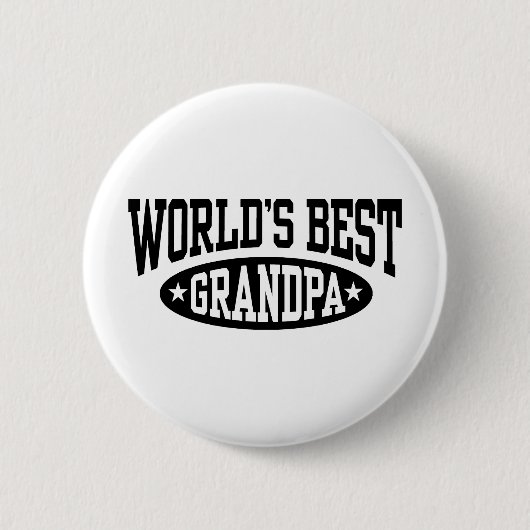 World's Best Grandpa Ronde Button 5,7 Cm (Voorkant)