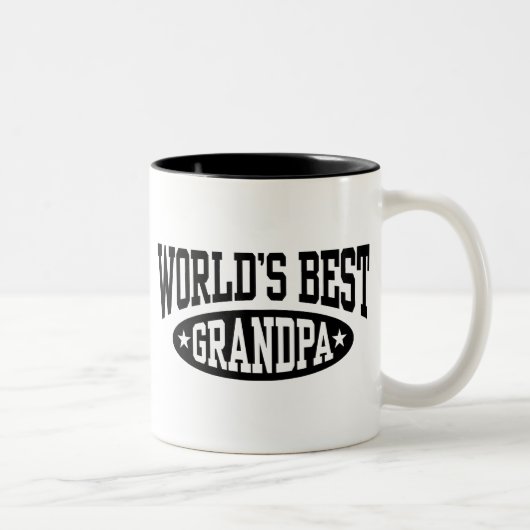 World's Best Grandpa Tweekleurige Koffiemok (Rechts)