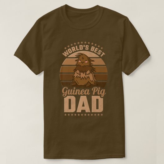 World's Best Guinea Pig Dad T-shirt (Design voorkant)