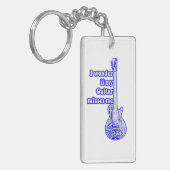 World's best guitarist ever. vintage blue sleutelhanger (Voorkant Links)