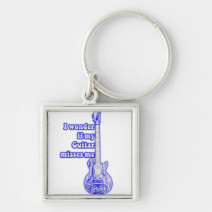 World's best guitarist ever. vintage blue sleutelhanger