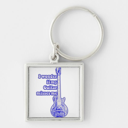 World's best guitarist ever. vintage blue sleutelhanger (Voorkant)