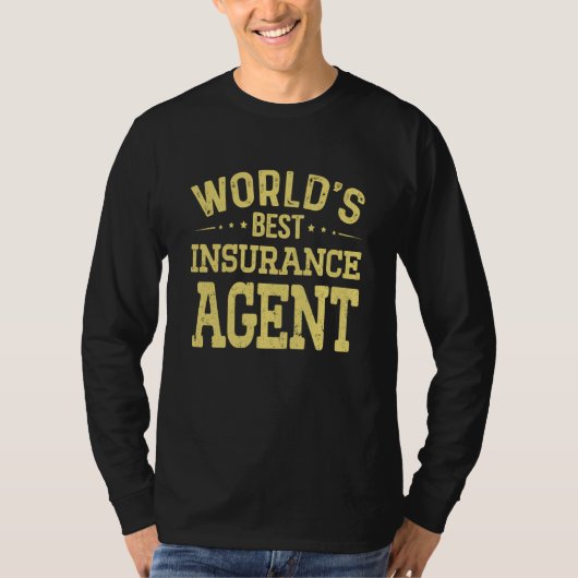 World's Best Insurance Agent Job Title Insurance A T-shirt (Voorkant)