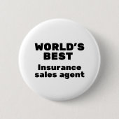 World's Best Insurance Sales Agent Ronde Button 5,7 Cm (Voorkant)