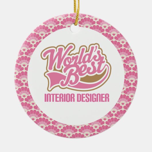 World's Best Interior Designer Gift Ornament (Voorkant)