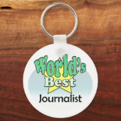 World's Best Journalist Sleutelhanger (Voorkant)
