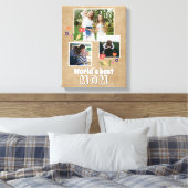 World's Best Mam Flowers Moederdag 3 Foto Canvas Afdruk (Insitu (Slaapkamer))