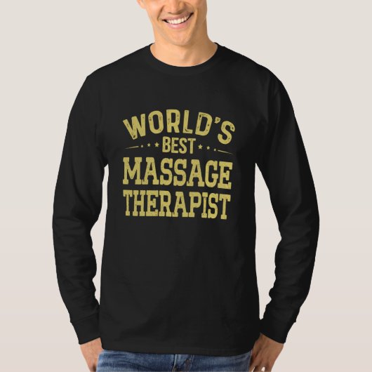 World's Best Massage Therapist Job Title Massage T T-shirt (Voorkant)