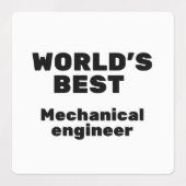 World's Best Mechanical Engineer Labels (Design 1)
