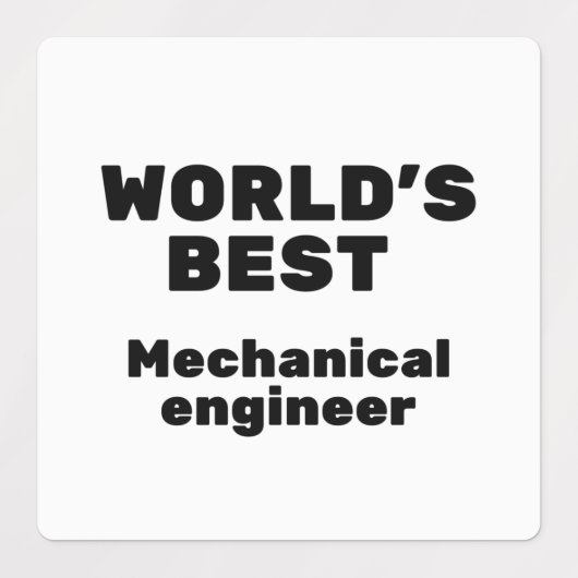 World's Best Mechanical Engineer Labels (Design 1)