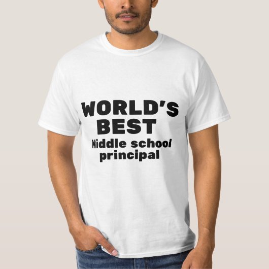 World's Best Middle School Principal T-shirt (Voorkant)