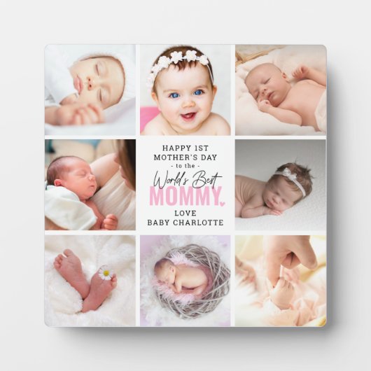 'Worlds Best MMammie' 1ste Moederdag keepomwille Fotoplaat (Voorkant)