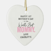 'Worlds Best MMammie' 1ste Moederdag keepomwille Keramisch Ornament (Rechts)