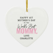 'Worlds Best MMammie' 1ste Moederdag keepomwille Keramisch Ornament (Voorkant)