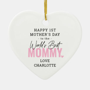 'Worlds Best MMammie' 1ste Moederdag keepomwille Keramisch Ornament