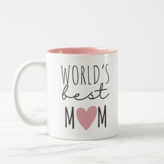 World's Best MOM Custom Tweekleurige Koffiemok (Links)