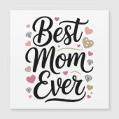 World's Best Mom Diamonds Magnetic Card (Voorkant)