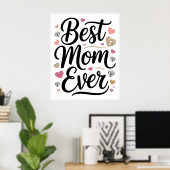 World's Best Mom Diamonds Personalized Poster (Thuiskantoor)