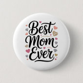 World's Best Mom Diamonds Ronde Button 5,7 Cm (Voorkant)