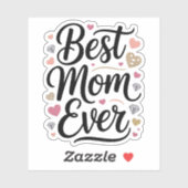 World's Best Mom Diamonds Sticker (Vel)