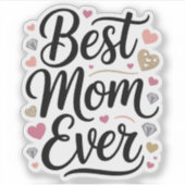 World's Best Mom Diamonds Sticker (Voorkant)